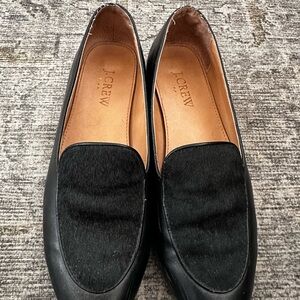 J. Crew Black Suede Loafers Classic Flats
